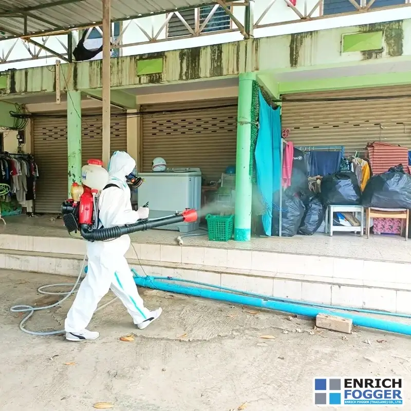 เครื่องพ่นละอองฝอยสะพายหลัง SOLO PORT 423 หน้างาน