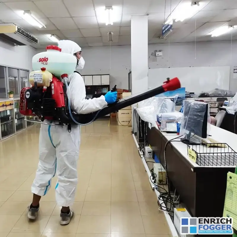 เครื่องพ่นละอองฝอยสะพายหลัง SOLO PORT 423 หน้างาน