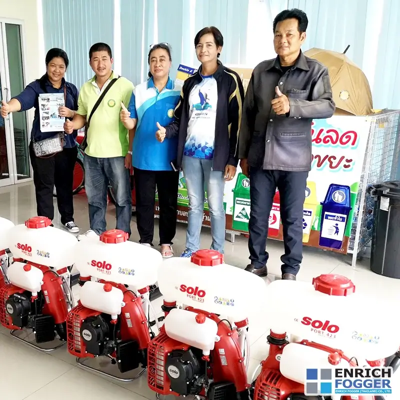 เครื่องพ่นละอองฝอยสะพายหลัง SOLO PORT 423 หน้างาน