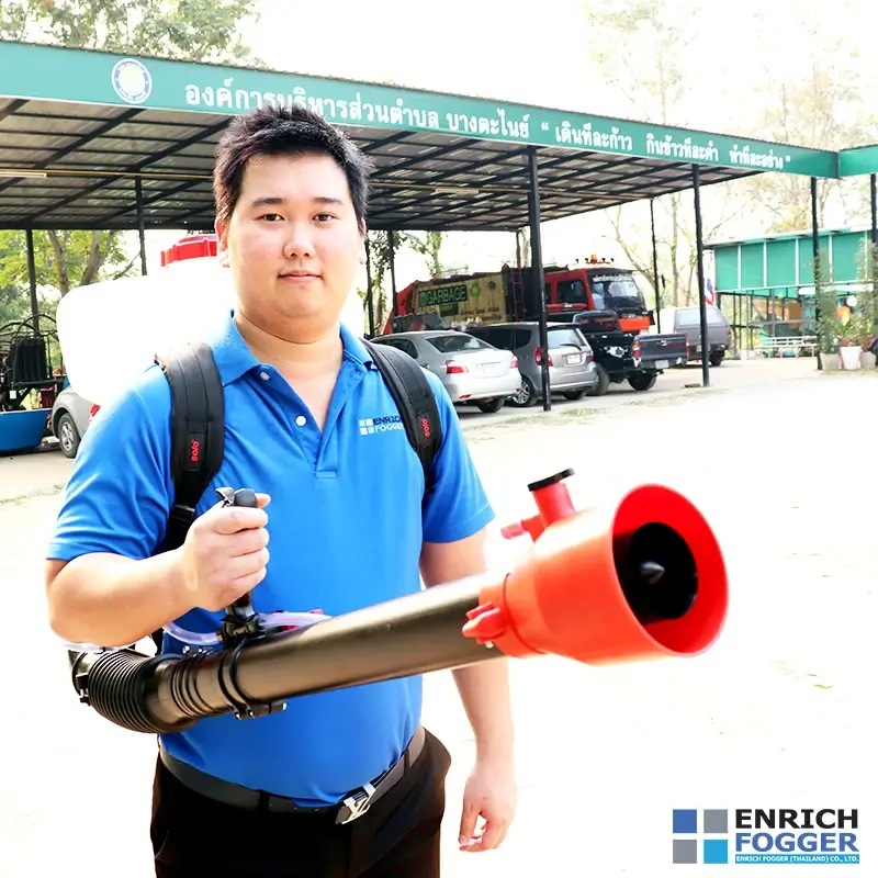 เครื่องพ่นละอองฝอยสะพายหลัง SOLO PORT 423 หน้างาน