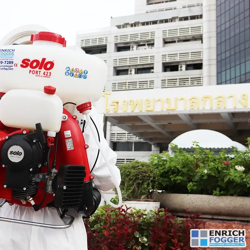 เครื่องพ่นละอองฝอยสะพายหลัง SOLO PORT 423 หน้างาน